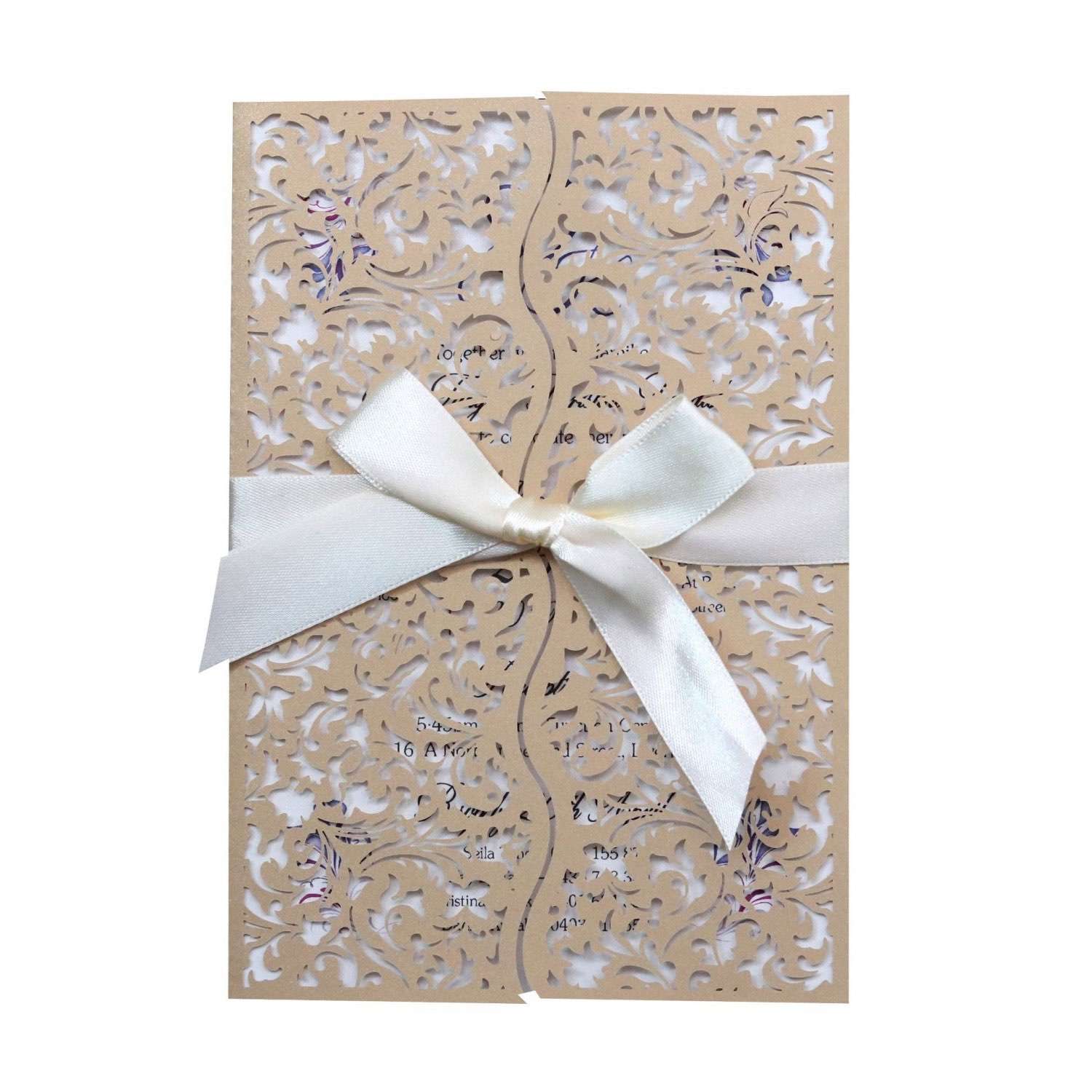 Holiday Greeting Card With Envelope Laser Wedding Invitation Party Invitation